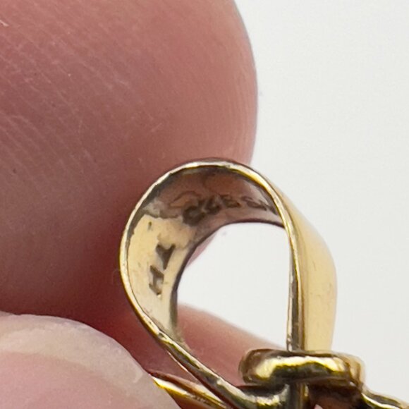 Vintage Sterling Silver Butterfly Pendant - Picture 5 of 5